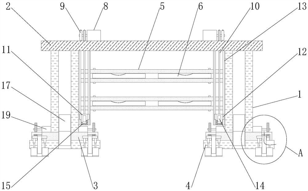 Oil pipe carrying device for oil reservoir engineering