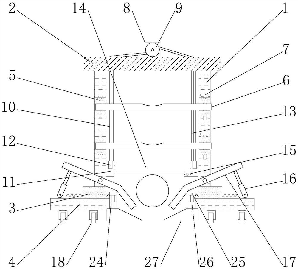 Oil pipe carrying device for oil reservoir engineering