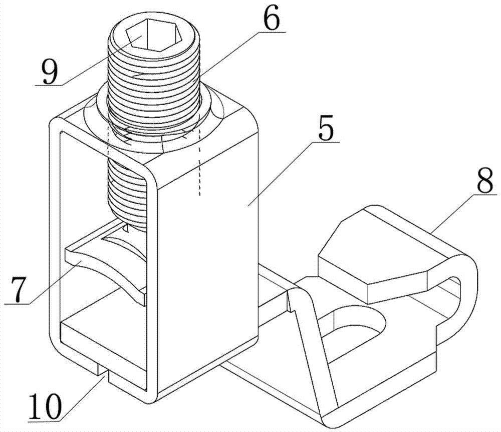 Cage-shaped fastening pressing plate type Wiring device used for molded case circuit breaker