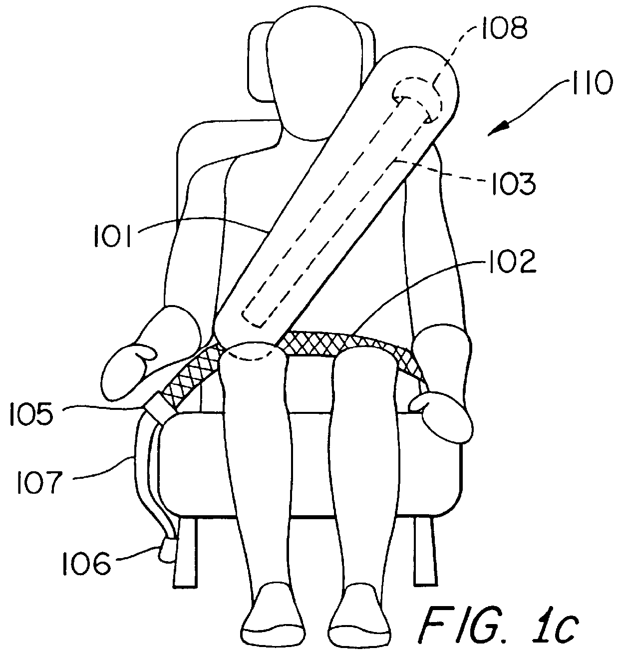 Inflatable tubular torso restraint system