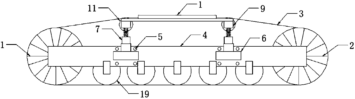 Crawler belt tensioning mechanism of crawler belt tractor