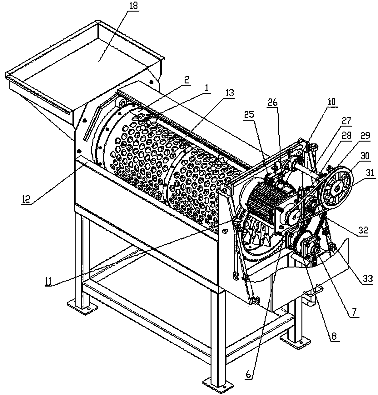 grape stemming machine