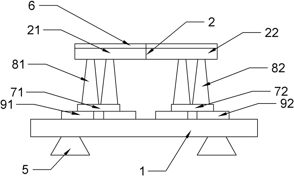 Multi-use detecting device for rear floor cross beam of automobile