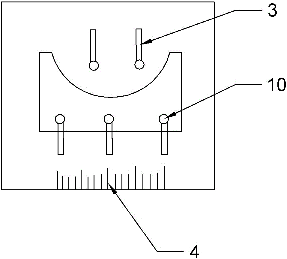 Multi-use detecting device for rear floor cross beam of automobile