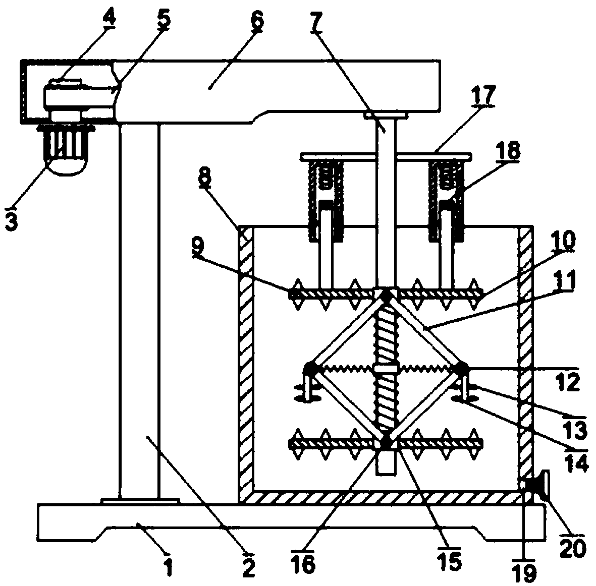 Paint dispersing equipment based on multidirectional acting force