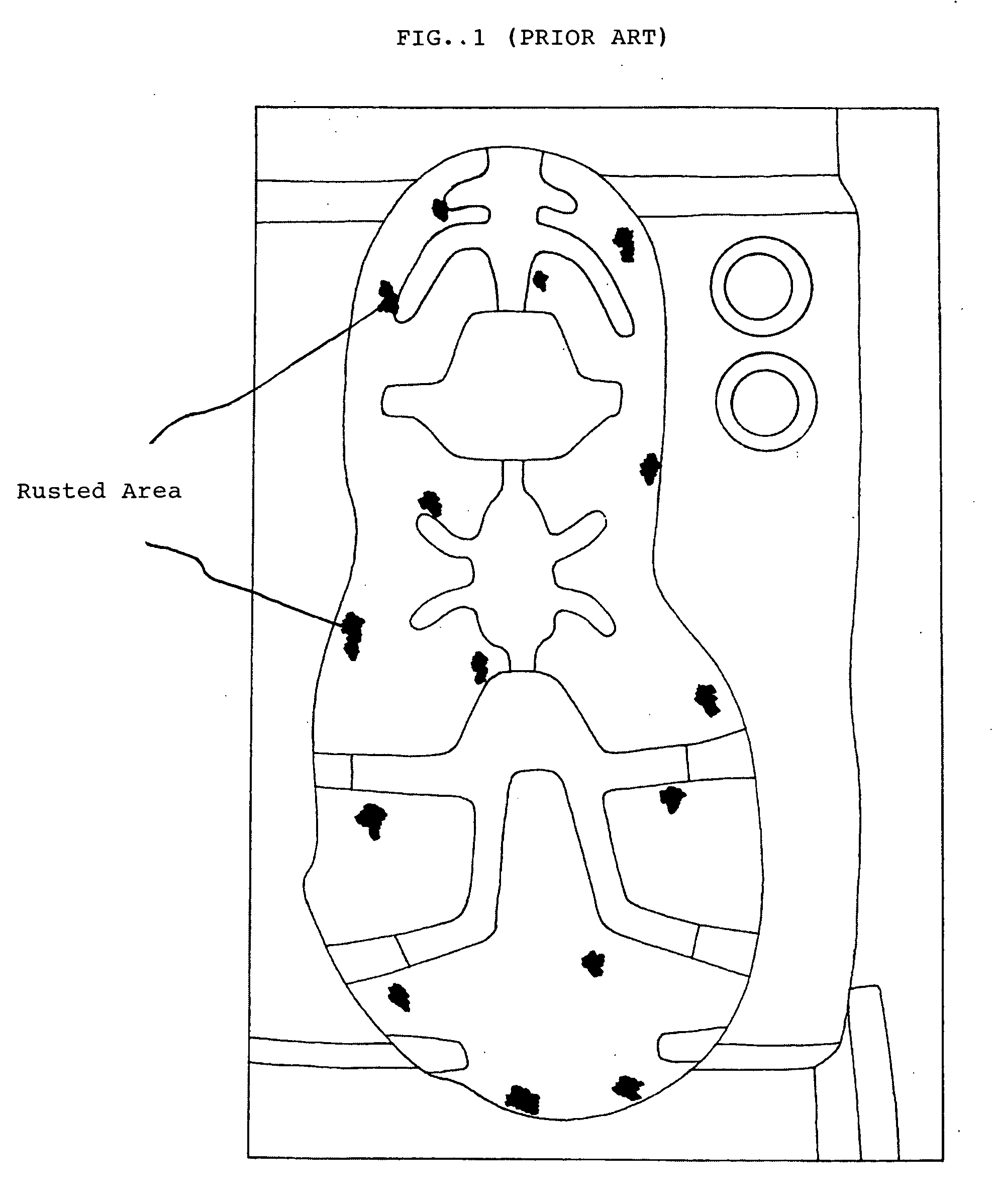 Composition of anti-rust product used in non-plating mould