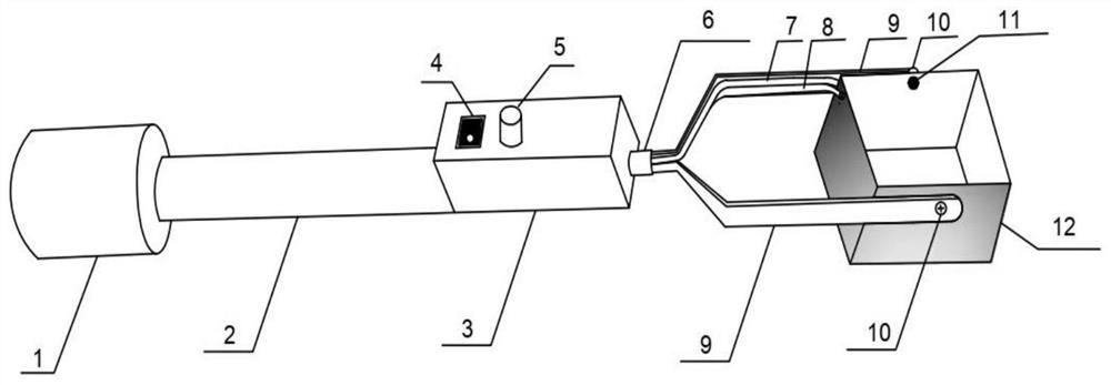 Welding device for electrical engineering wire connection