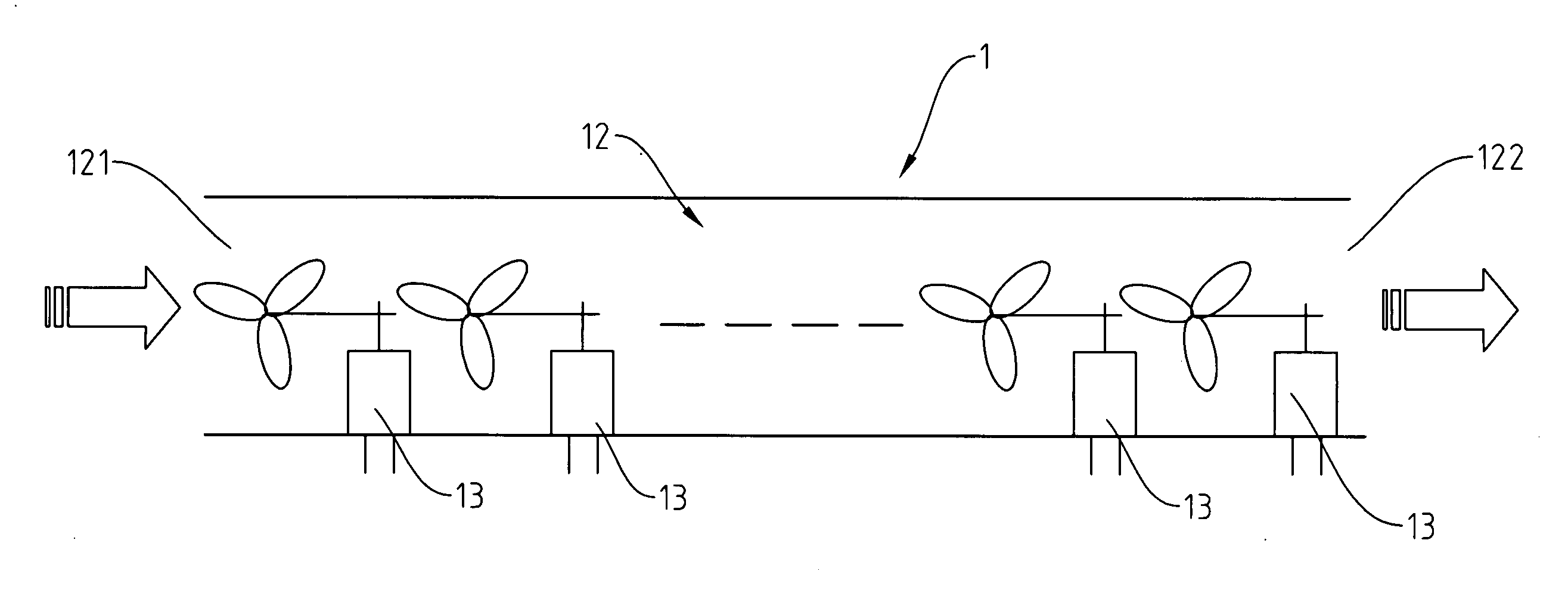 Wind-driven power generation device for electric vehicle
