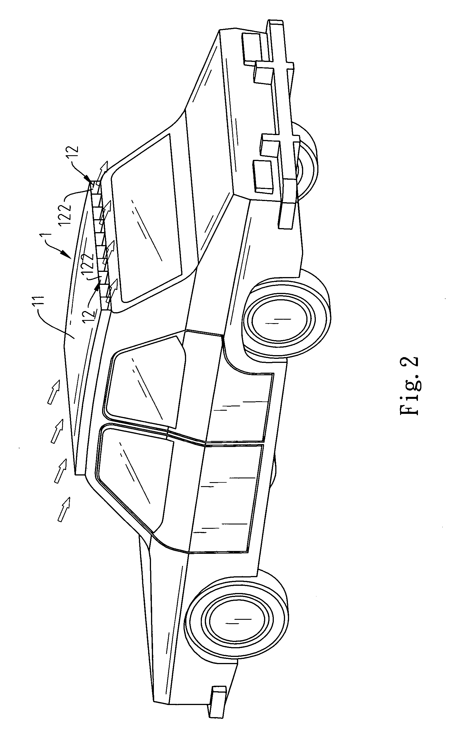 Wind-driven power generation device for electric vehicle