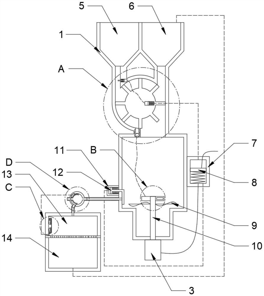 Drug dosage self-adaptive mine wastewater harmless treatment device