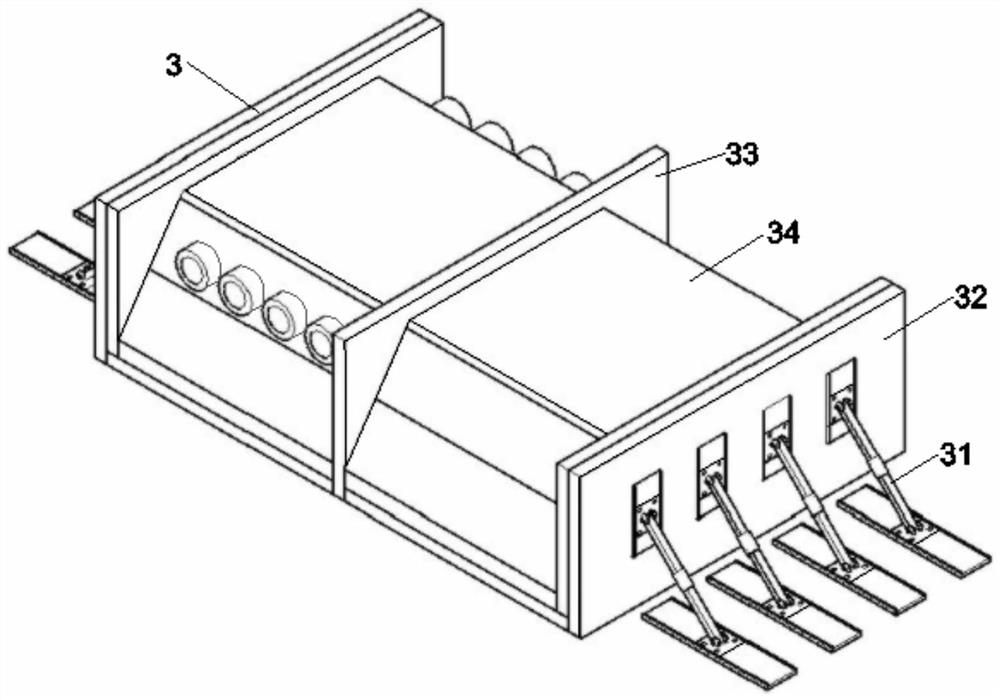 Test device for monitoring evaporative heat dissipation cooling effects of large-scale embankment