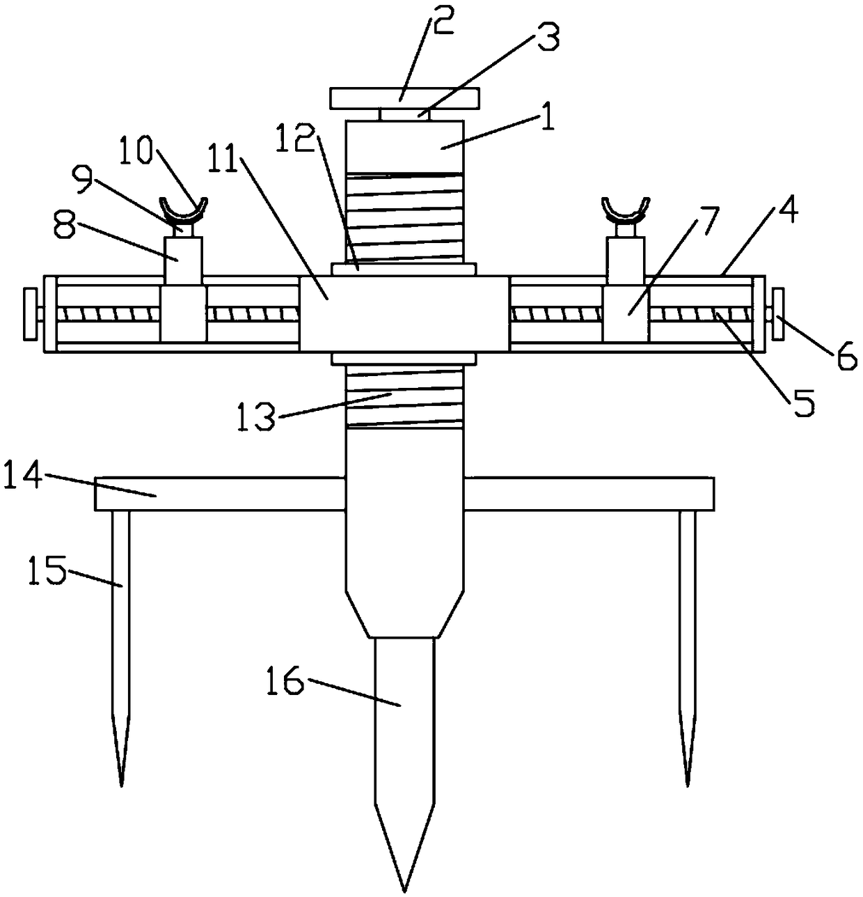 Flexible-use fishing gear support frame