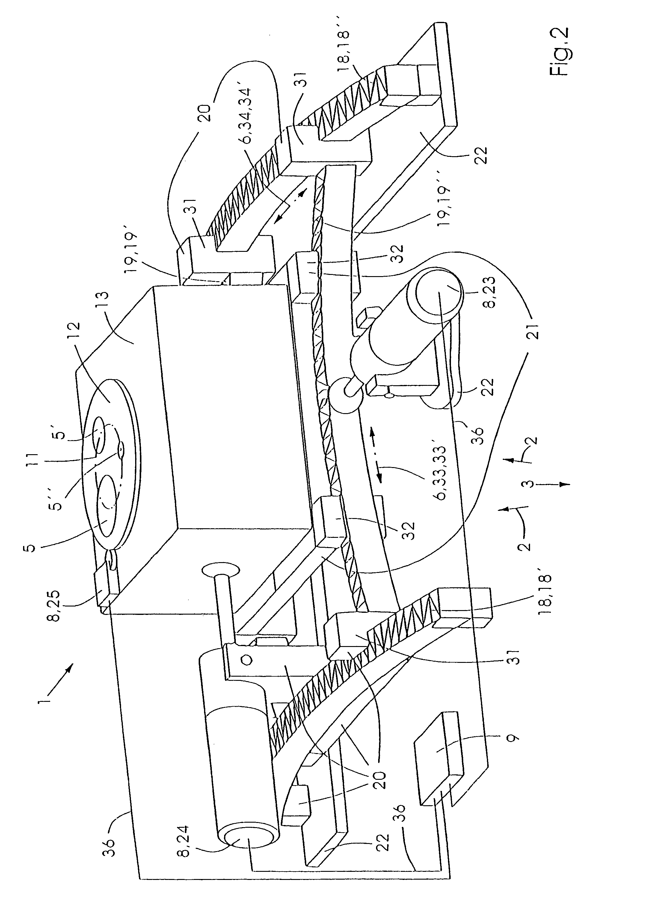 Collimator for high-energy radiation and program for controlling said collimator