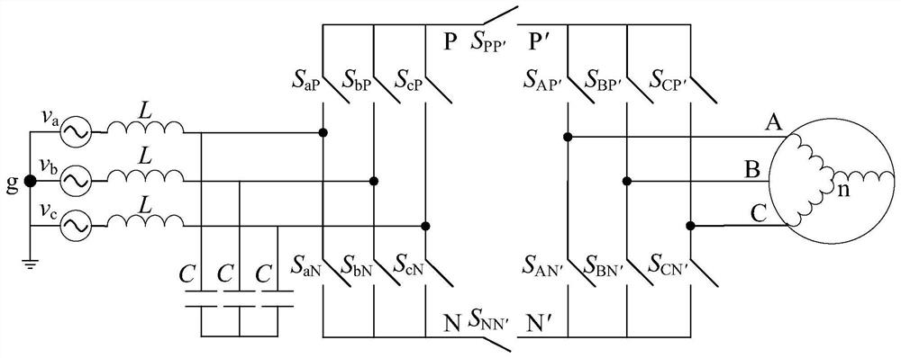 A New Topology of Two-Stage Matrix Converter and Its Common-Mode Voltage Suppression Strategy