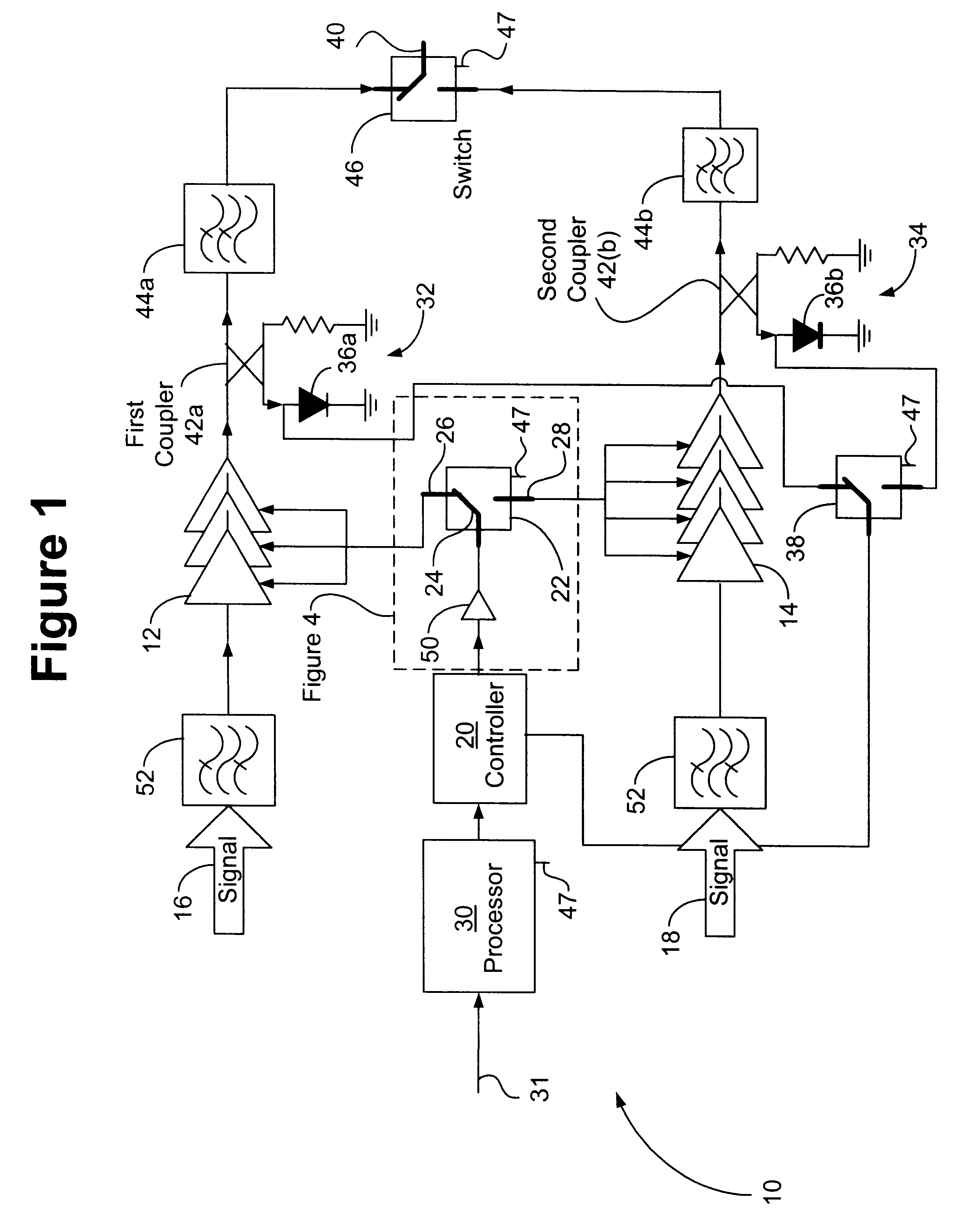 Dualband power amplifier control using a single power amplifier controller