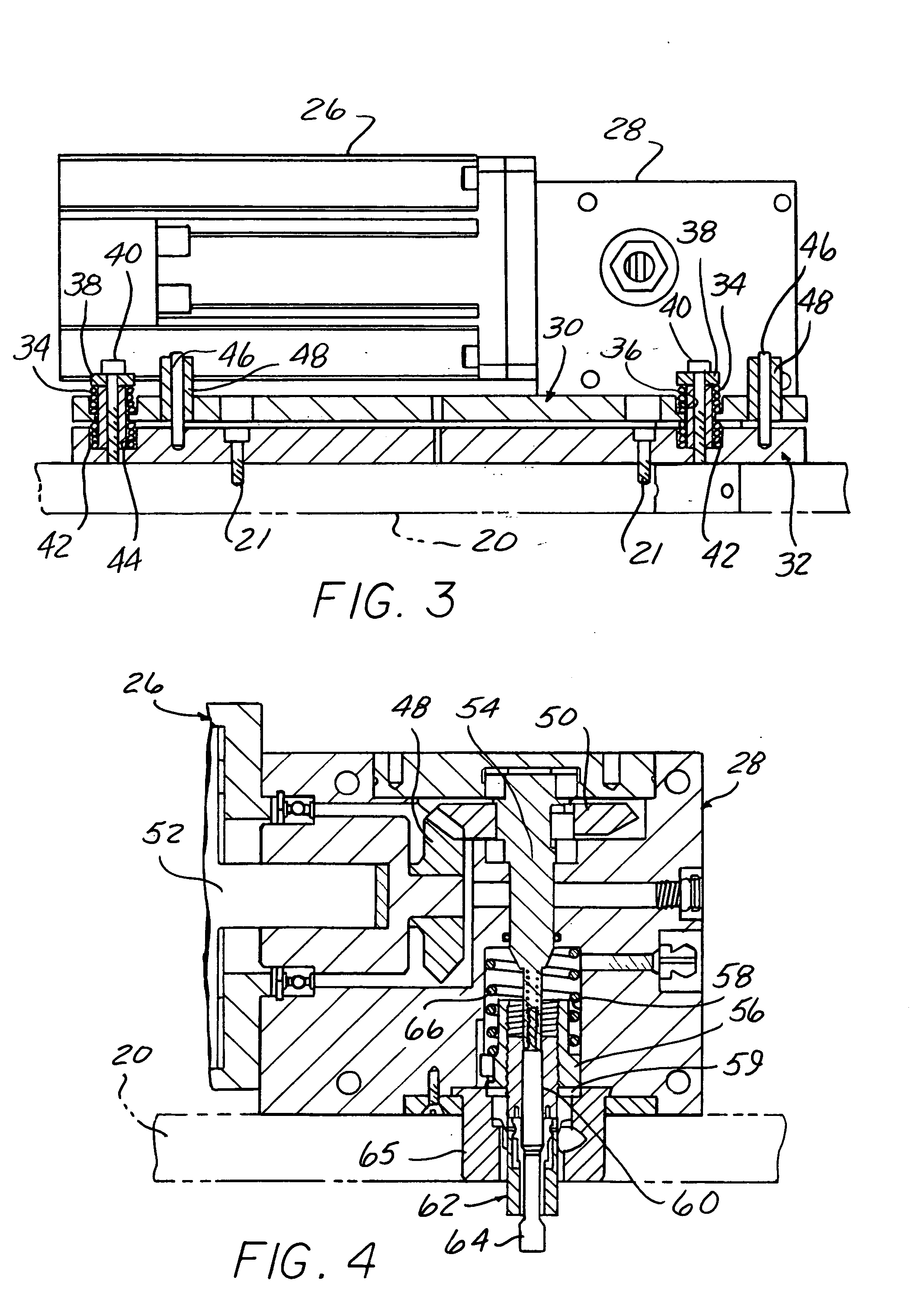 Servo tapping unit with built in shock protection