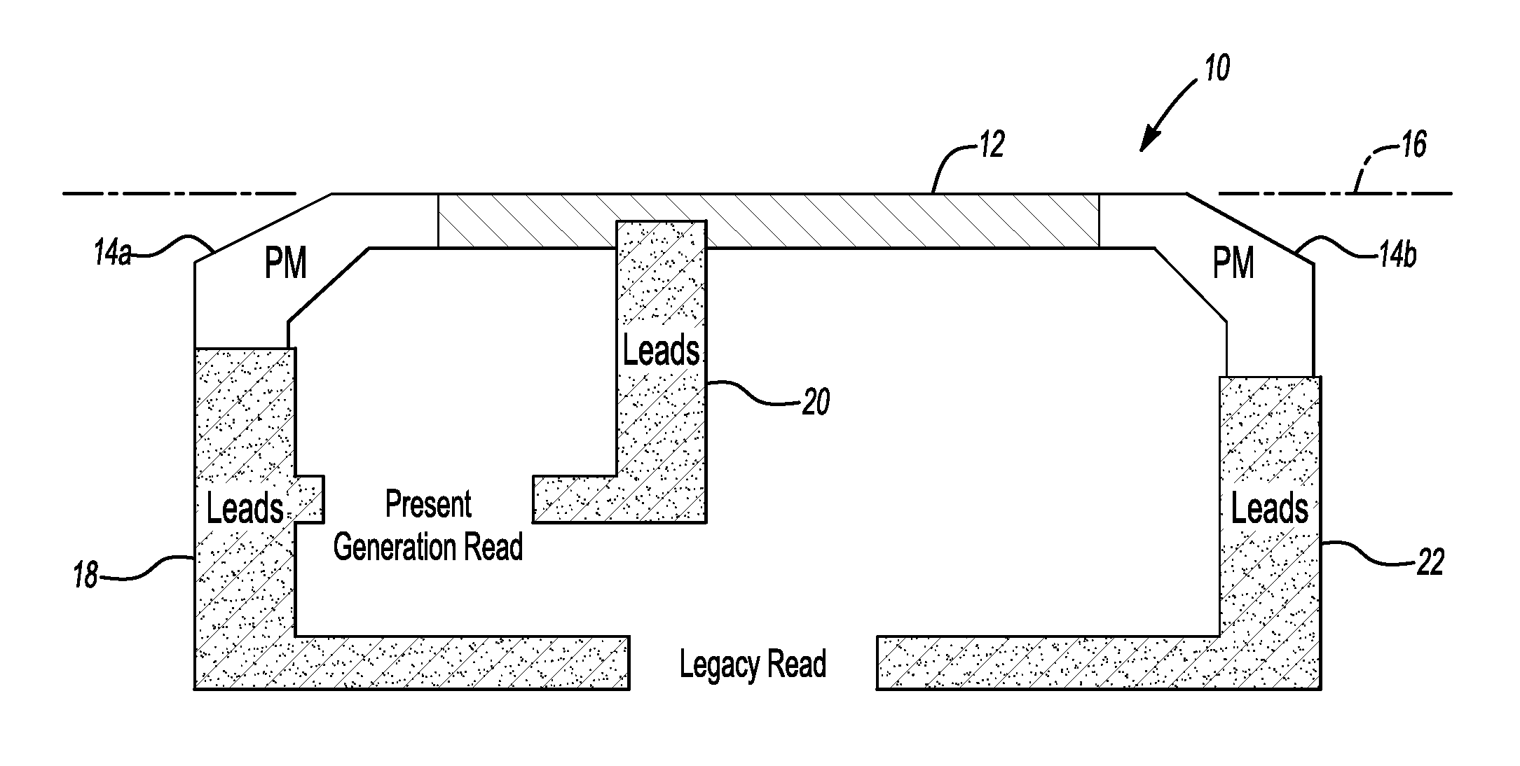 Hybrid trackwidth read element