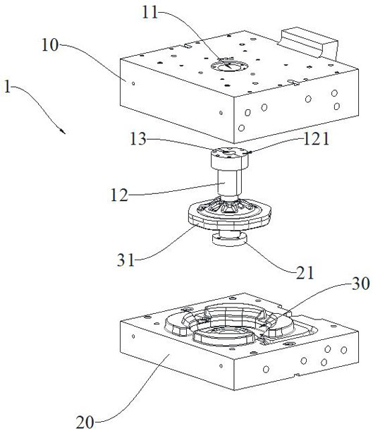 Riser design method of automobile motor end cover and its casting mold