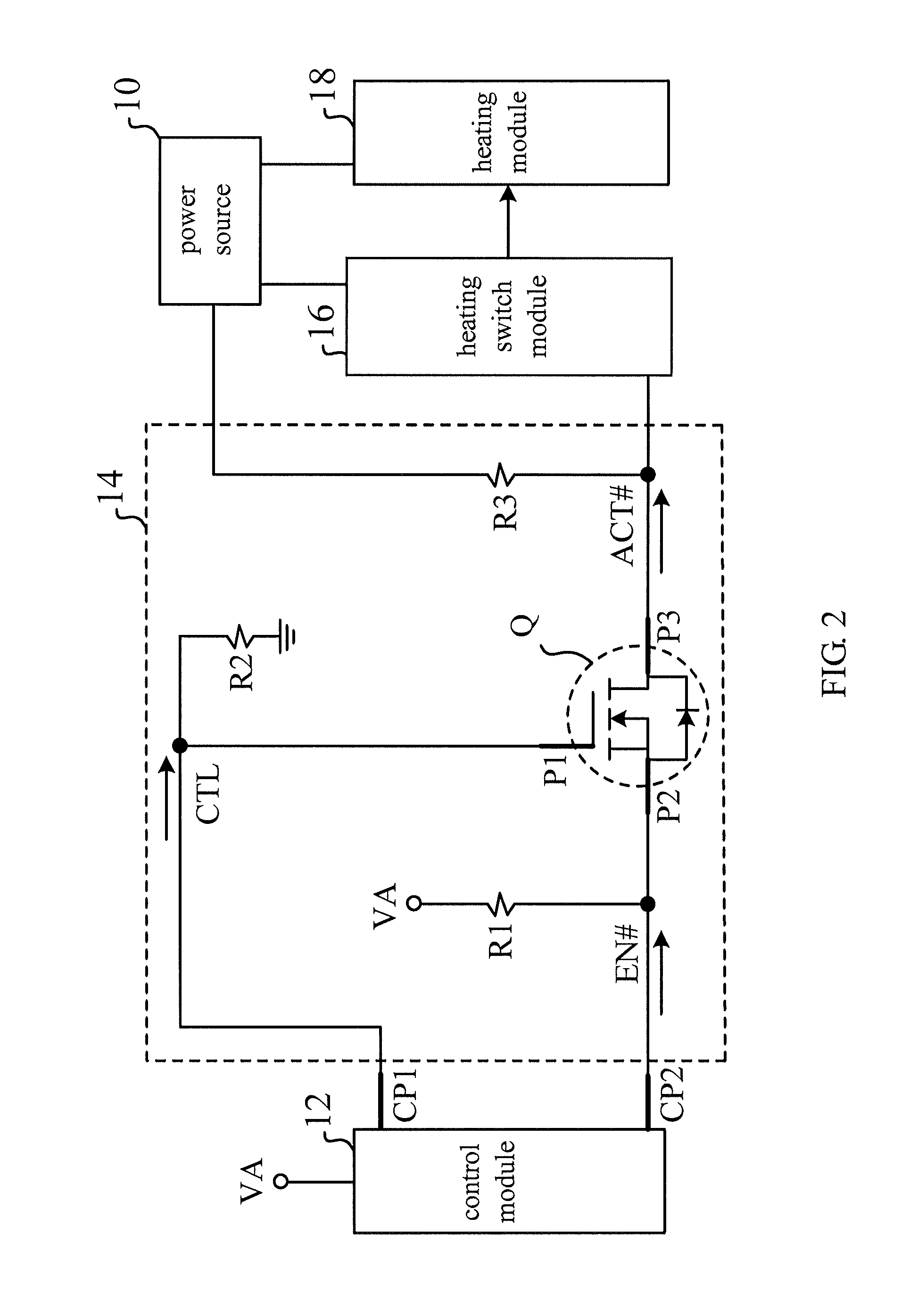 Electronic device with heating protection circuit and heating protection method thereof