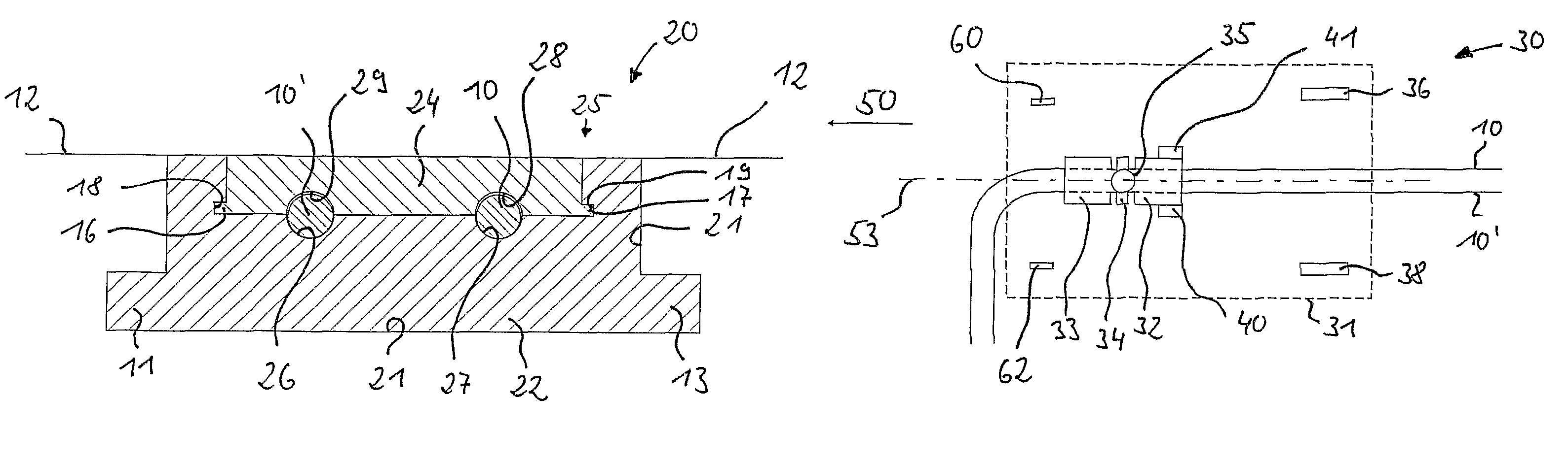 Transport system with inductive energy transfer