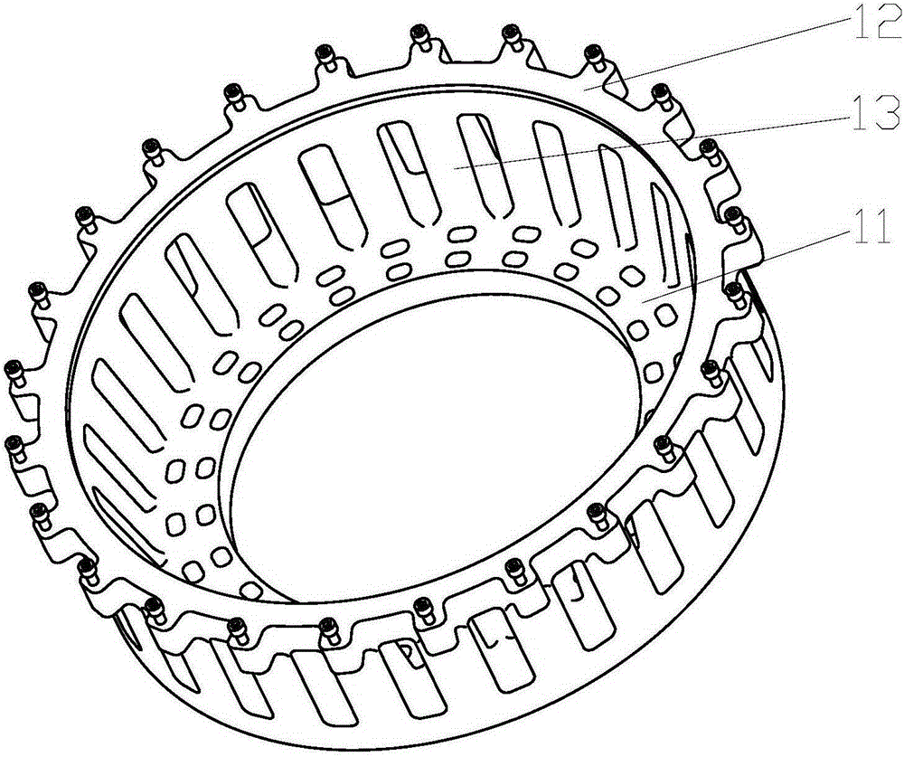 A ring workpiece fixing device