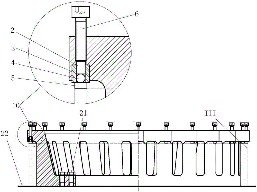 A ring workpiece fixing device