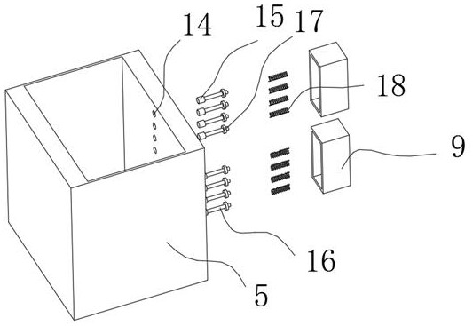 Automatic discharging device for intelligent garbage cleaning trolley