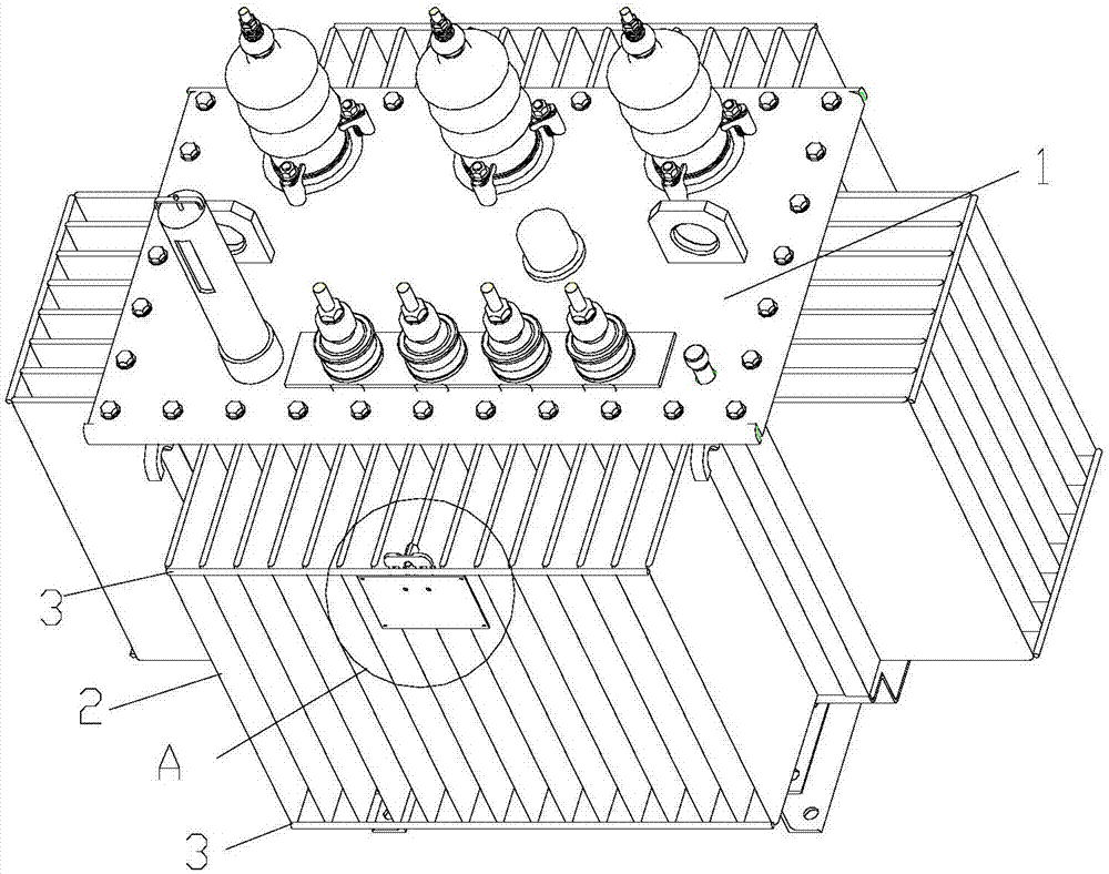 A kind of transformer nameplate installation method and transformer nameplate installation structure