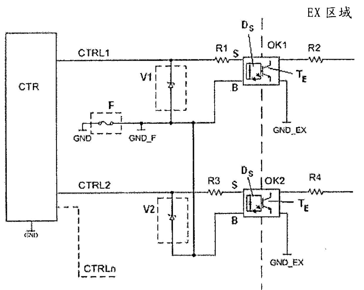 Circuit arrangements with overload protection for galvanically isolated units