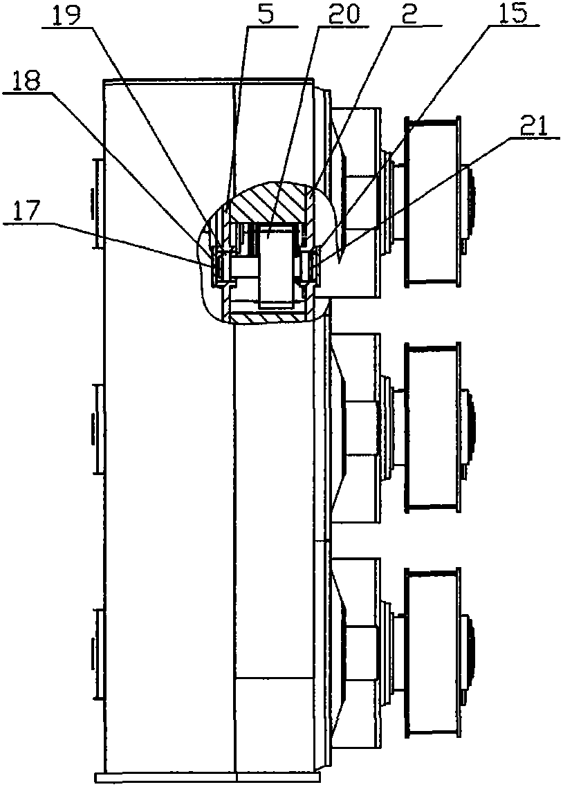 Planet differential lifting device of wind power installation vessel