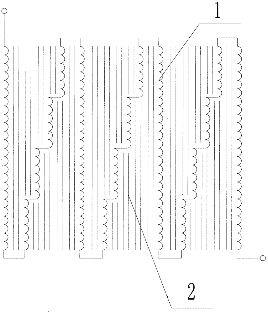 Interlayer insulating placement structure for oil-immersed transformer