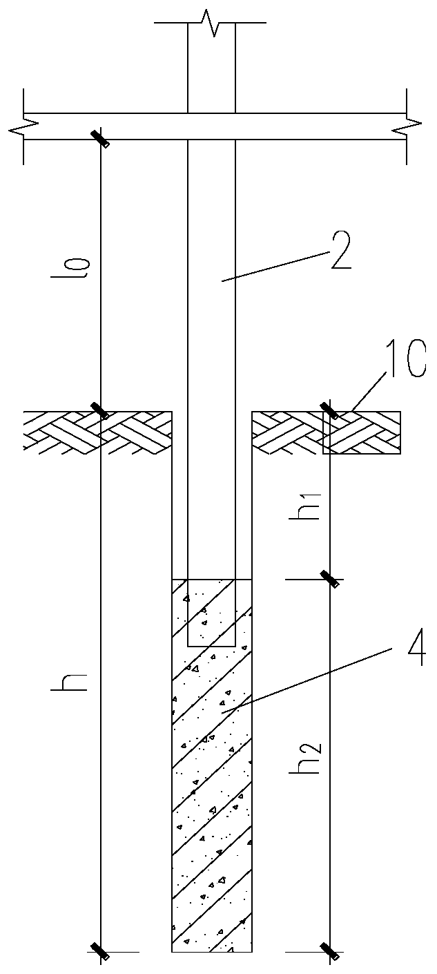 Vertical support column bearing capacity test simulation device in reverse construction environment