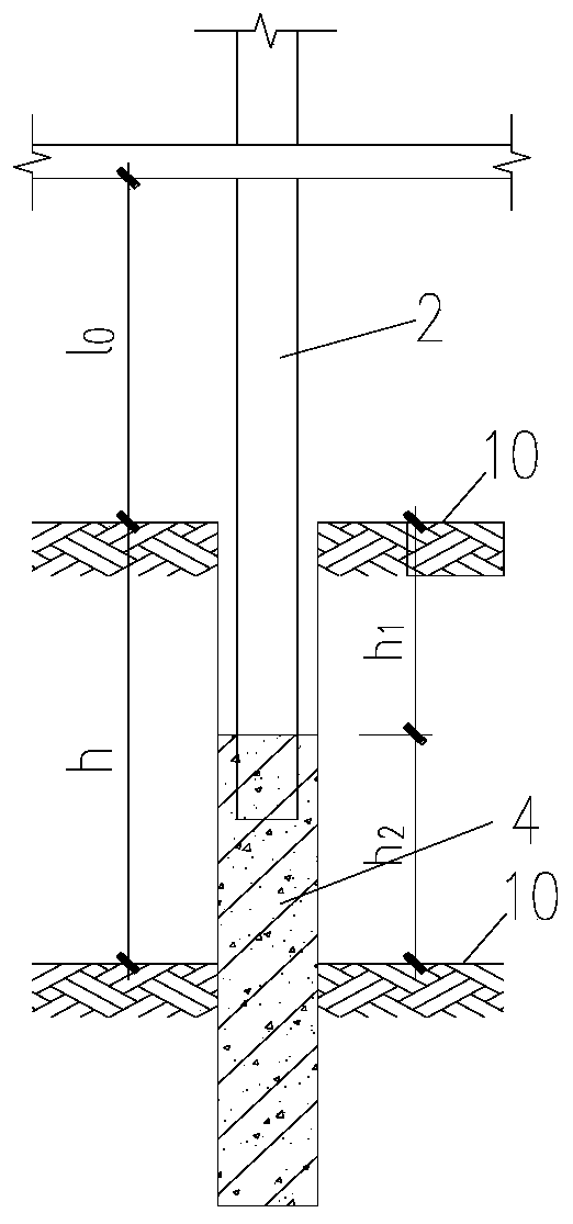 Vertical support column bearing capacity test simulation device in reverse construction environment