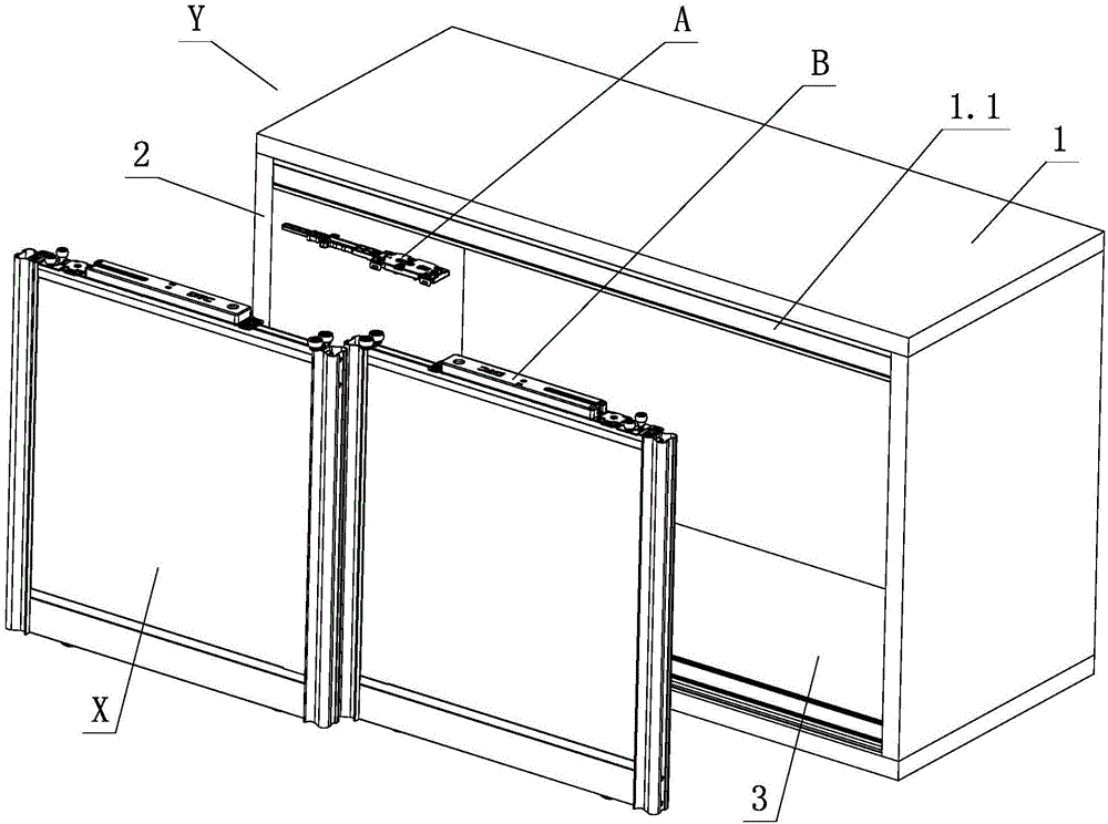 An adjustable positioning damping structure for furniture sliding doors