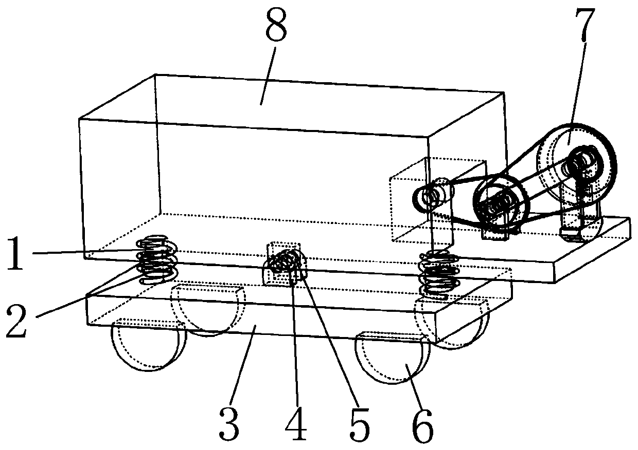 An anti-rollover device used on agricultural machinery based on centrifugal force adjustment