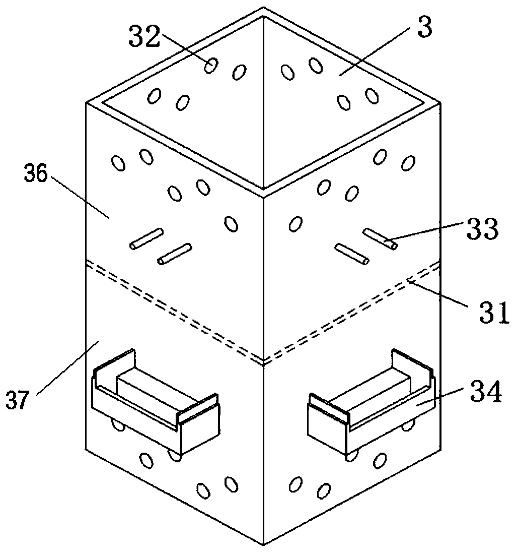 Clamping groove type steel wood combined node and mounting method thereof