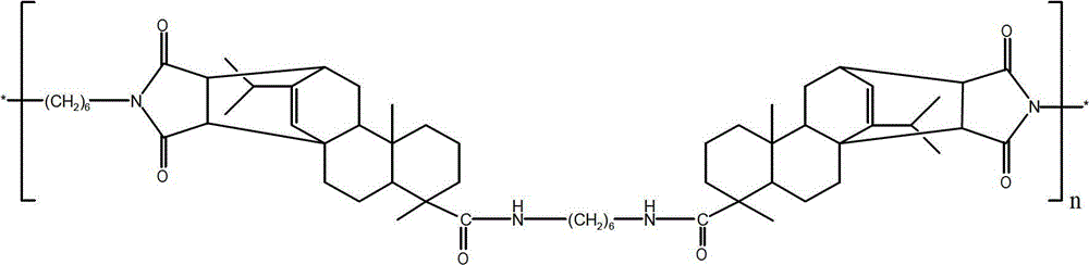 Rosin-based semi-alicyclic polyamide-imide PA6I and synthesizing method thereof