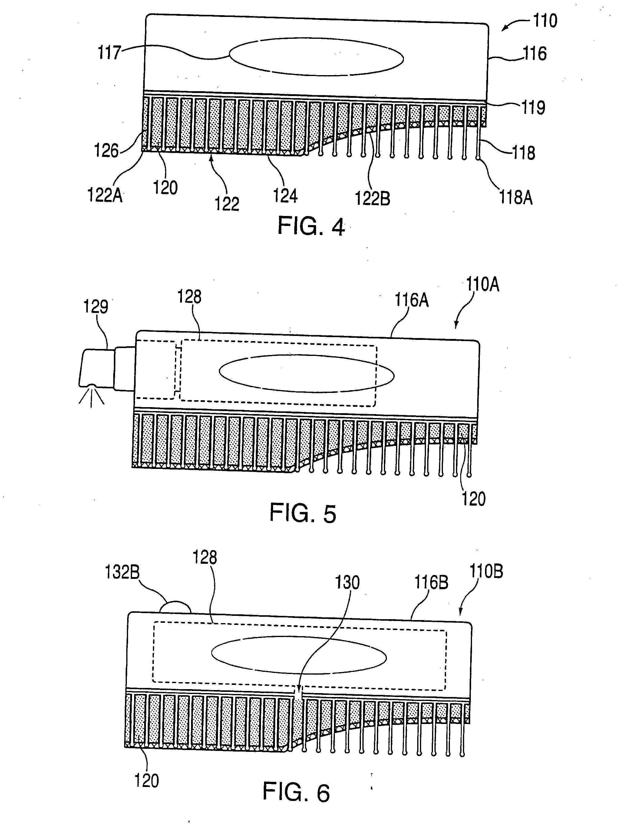 Self-cleaning brush with a flexible matrix