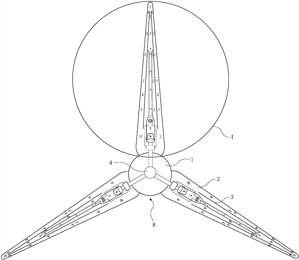 Fan blade anti-icing and deicing system based on air heating