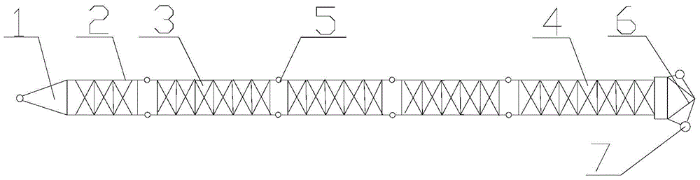 Reinforced boom frame structure of jib crane