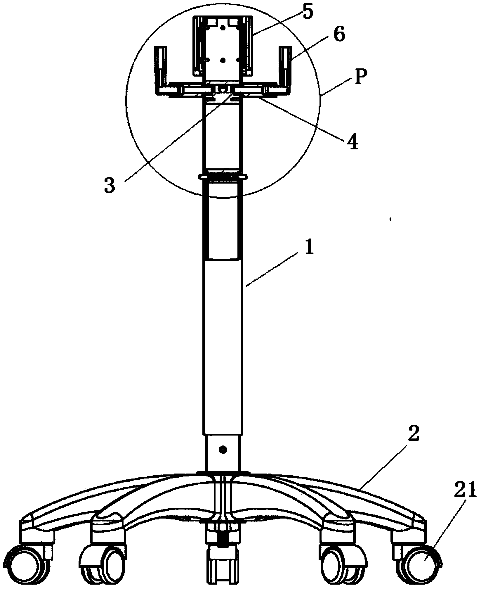 Support used for medical waste liquid collecting system