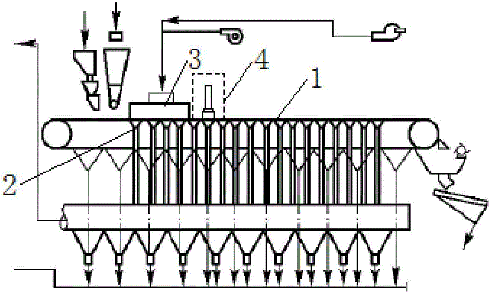 Sintering process air flow online detector and detection method thereof