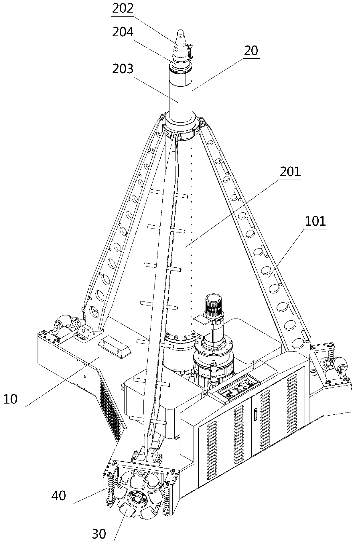 Omnidirectional mobile electric jack