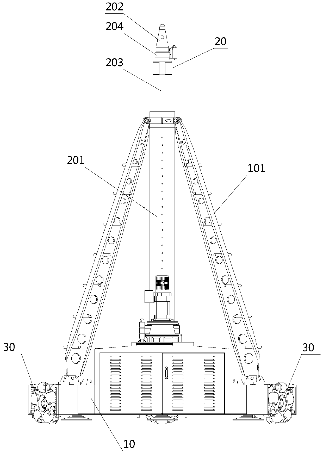 Omnidirectional mobile electric jack