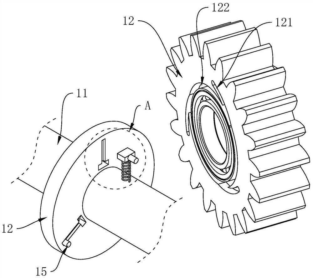 A kind of one-way transmission gear structure