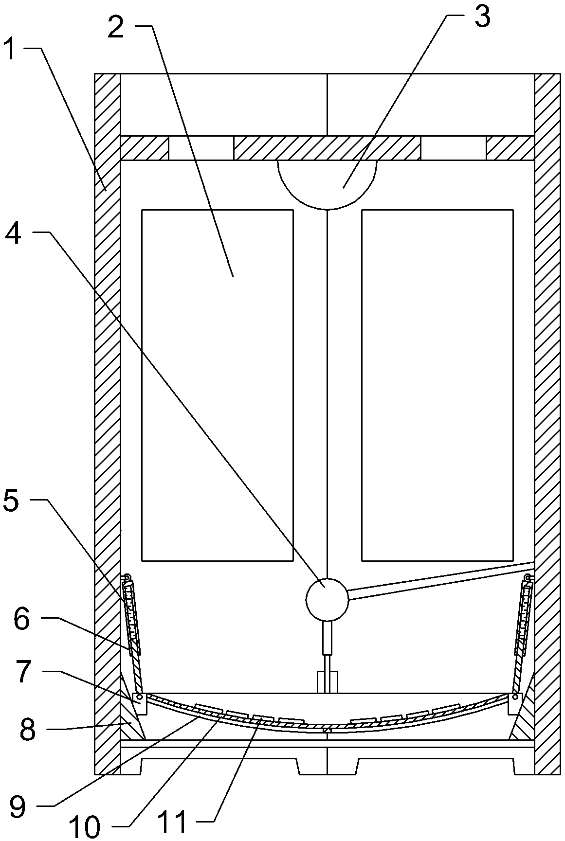 Stand column type lamp box structure