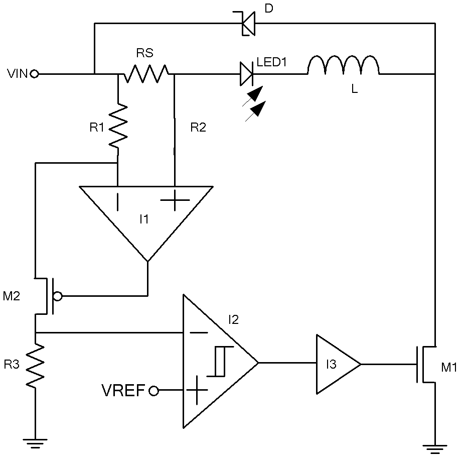 Closed-loop control LED (Light Emitting Diode) constant-current driving circuit