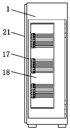 Low-voltage compensation power distribution cabinet provided with turn-out movable overhaul mechanism