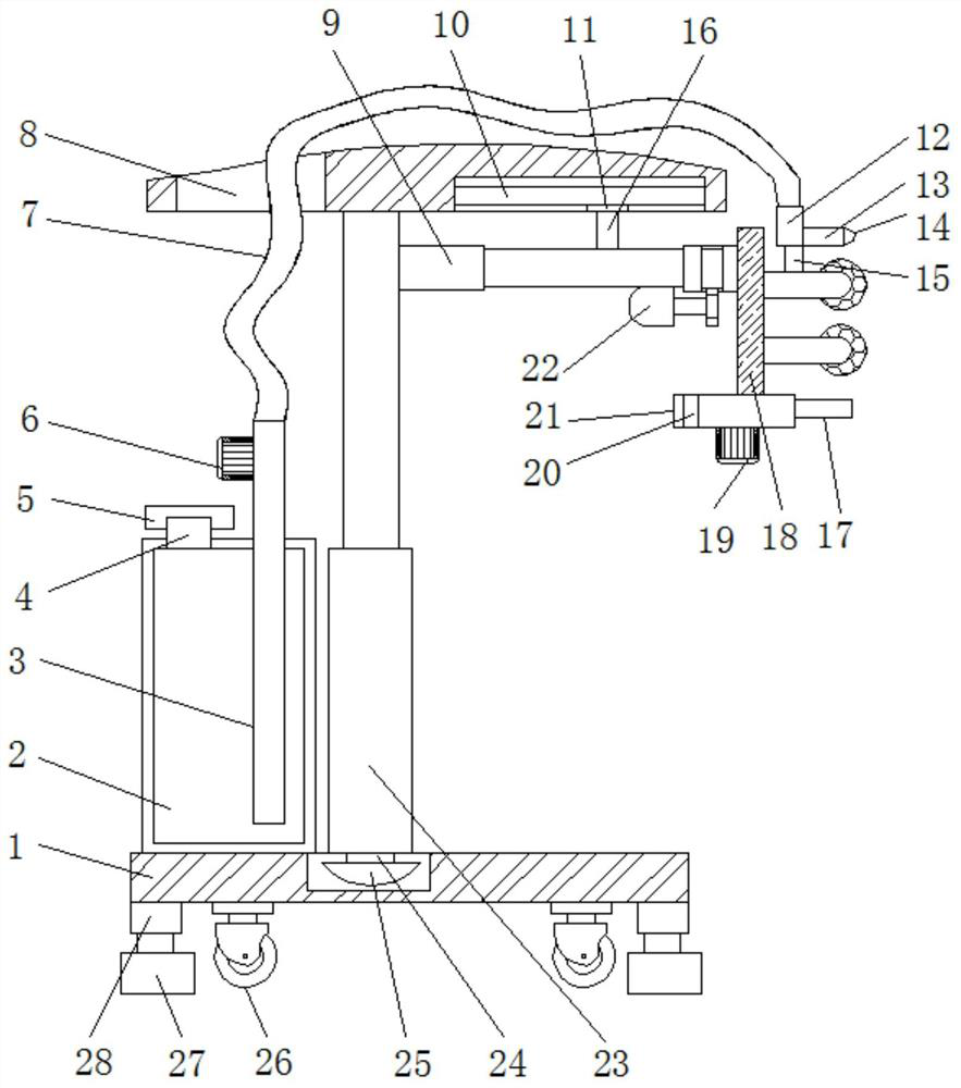 A height-adjustable automatic painting device for buildings