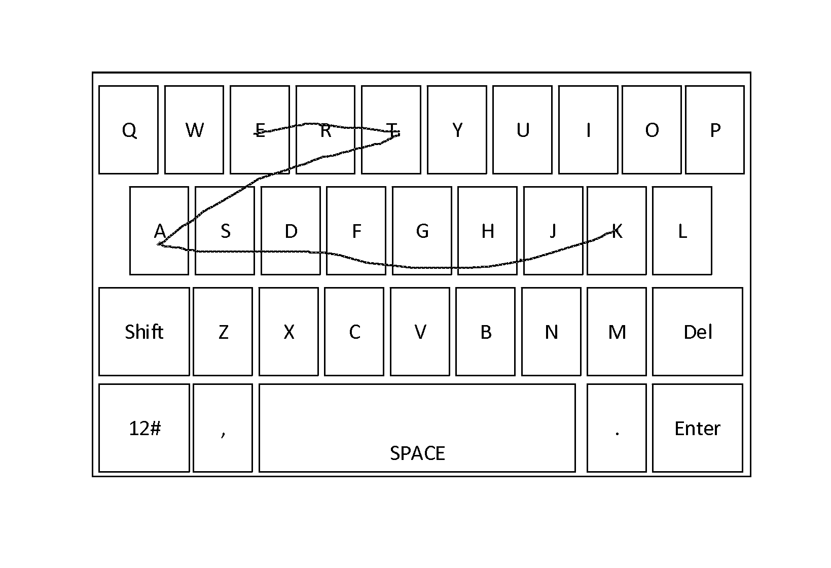 System and Method for Text Input by a Continuous Sliding Operation